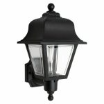 Incon Lighting 33695-13LED-120-40K 60W Equal 4000K LED Traditional Black Lantern Wall Mount