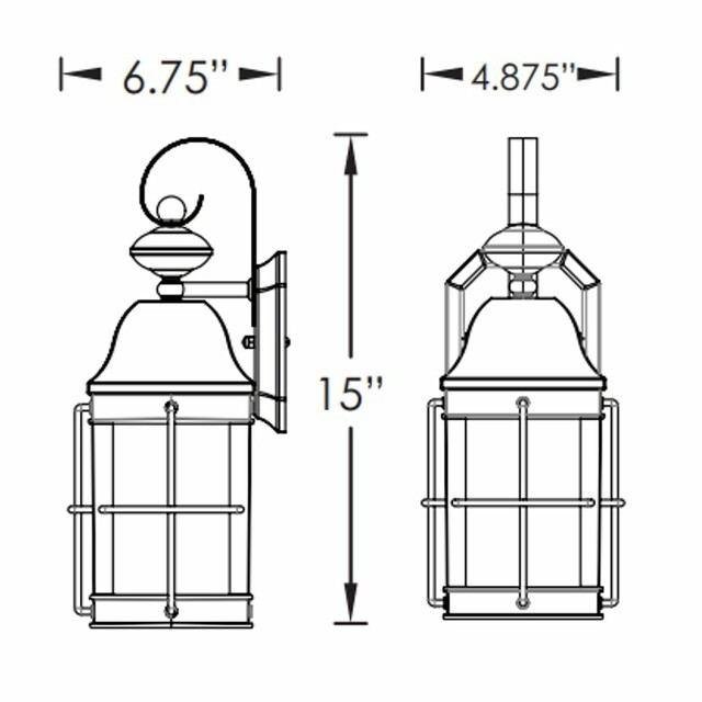 Incon Lighting 31965-LED Black LED Front Entrance Outdoor Wall Light