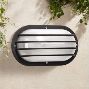 Incon Lighting 33065-LED Integrated LED Oval Outdoor Plastic Bulkhead Wall Light Fixture