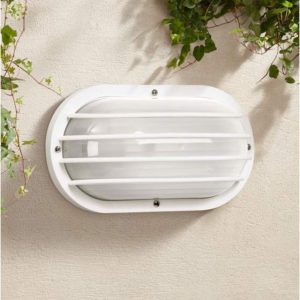 Incon Lighting 33061-LED Integrated LED Oval Outdoor Plastic Bulkhead Wall Light Fixture