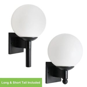 Incon Lighting 38815-9LEDA19-30K White Globe Outdoor Wall Lantern LED