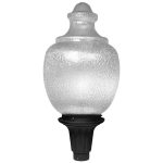 Incon Lighting 87265-36LED-50K Acorn LED Decorative Post Top Outdoor Street Light Fixture, Anti-Glare frost diffuser 36W 5000K