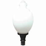Incon Lighting 87215-45LED-40K White Acorn LED Decorative Post Top Street Lantern 4000K 2