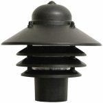 Incon Lighting 84295-13LED-120-30K 60W Equal LED Black Nautical Tiered Pole Mount Light 3000K 1