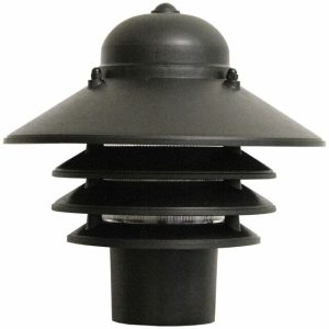Incon Lighting 84295-13LED-120-40K 60W Equal LED Black Nautical Tiered Pole Mount Light 4000K 1