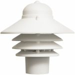 Incon Lighting 84291-13LED-120-30K 60W Equal LED White Nautical Tiered Pole Mount Light 3000K 1