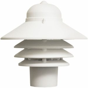Incon Lighting 84291-13LED-120-30K 60W Equal LED White Nautical Tiered Pole Mount Light 3000K 1