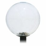 Incon Lighting 81895-27LED-40K 100W HID Equal LED Black Post Top Clear 18" Globe Fixture 4000K