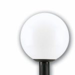 Incon Lighting 81815-27LED-50K 100W HID Equal LED Black Post Top White 18" Globe Fixture 5000K