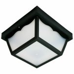 Incon Lighting 16065-2x9LEDA19-30K Black Outdoor 10 x 10 Square Plastic Paneled Ceiling Light