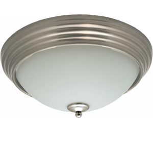 Incon Lighting 14562-2x9LEDA19-30K Brushed Nickel Frosted Glass LED Ceiling Light Closeout Sale