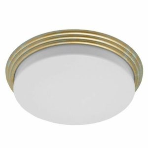 Incon Lighting 11718-13LED-120-40K 13W LED Elegant Gold Pewter Ring White Acrylic Lens Indoor Ceiling Light 4000K
