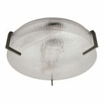 Incon Lighting 13392-9LEDA19-30K 12 Inch 9.5W LED Circular Modern Ceiling Fixture Brushed Nickel Accents