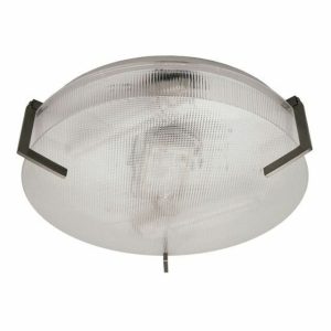 Incon Lighting 13492-2X9LEDA19-40K 15 Inch 19W LED Circular Modern Ceiling Fixture Brushed Nickel Accents