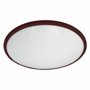Incon Lighting 19713-23LED-120-40K 23W LED Large Brushed Rust Acrylic Low Profile Round Light Fixture 4000K