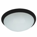 Incon Lighting 11515-14LED-120-30K 16" 14W LED Decorative Black Ring White Acrylic Lens Indoor Ceiling Light 3000K