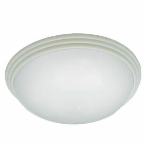 Incon Lighting 11561-34LED-40K 16" 34W LED Decorative White Ring Frosted Ribbed Acrylic Lens Indoor Ceiling Light 4000K