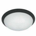 Incon Lighting 11565-13LED-120-30K 16" 13W LED Decorative Black Ring Frosted Ribbed Acrylic Lens