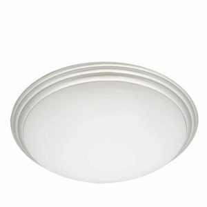 Incon Lighting 11617-34LED-30K 20" 34W LED Decorative Ultra Chrome Ring White Acrylic Lens Indoor Ceiling Light 3000K