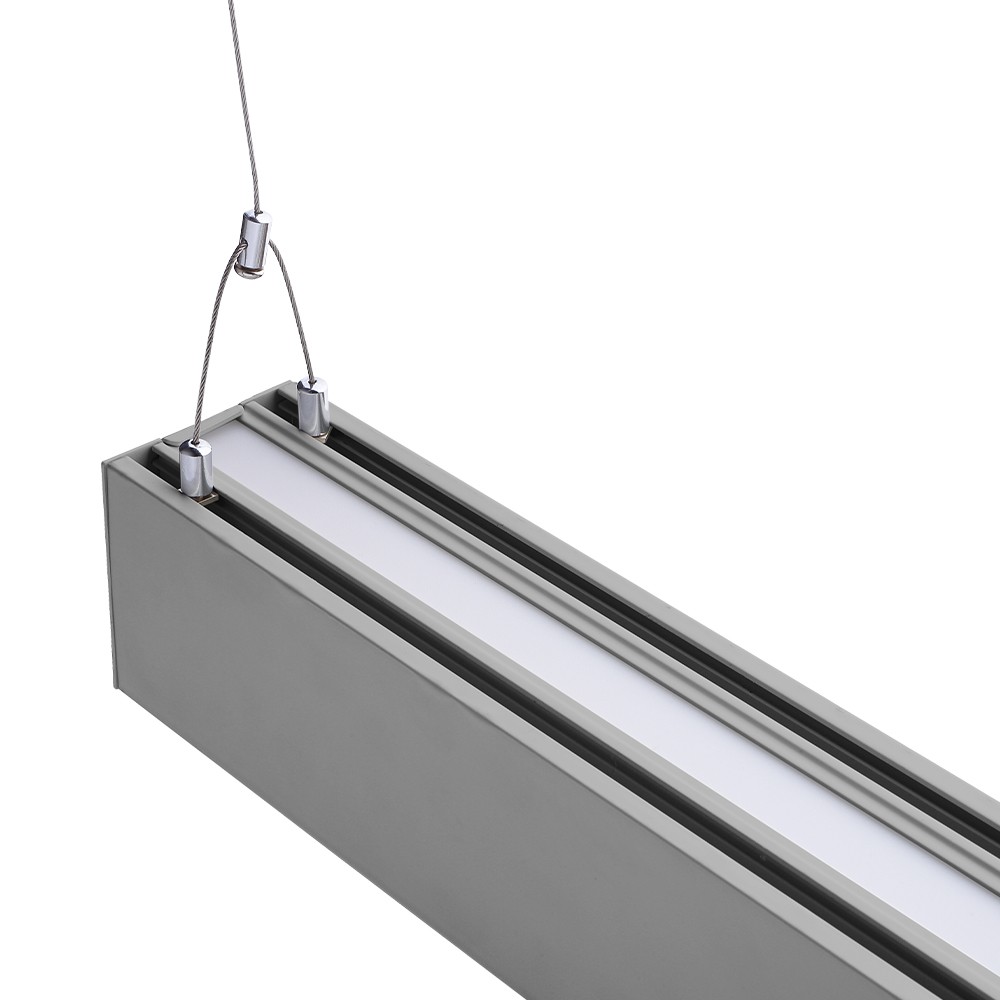 Euri Lighting EUD4-50W103SW-S LED Linear Suspended Silver Up/Down Light
