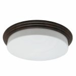 Incon Lighting 11713-13LED-120-30K 13W LED Elegant Brushed Rust Ring White Acrylic Lens Indoor Ceiling Light 3000K