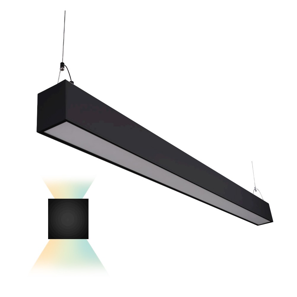 Euri Lighting EUD4-50W103SW-B LED Linear Suspended Black Up/Down Light