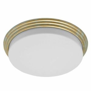 Incon Lighting 11718-23LED-120-40K 23W LED Elegant Gold Pewter Ring White Acrylic Lens Indoor Ceiling Light 4000K