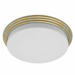 Incon Lighting 11718-34LED-40K 34W LED Elegant Gold Pewter Ring White Acrylic Lens Indoor Ceiling Light 4000K