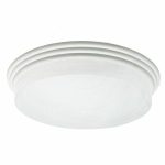 Incon Lighting 11791-14LED-120-30K 14W LED Elegant White Ring Clear Prismatic Acrylic Lens Indoor Ceiling Light 3000K 1