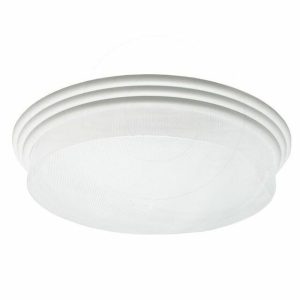 Incon Lighting 11791-23LED-120-30K 23W LED Elegant White Ring Clear Prismatic Acrylic Lens Indoor Ceiling Light 3000K