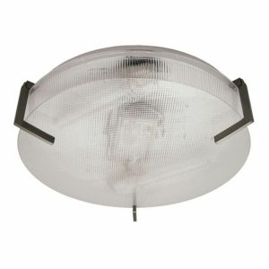 Incon Lighting 13392-9LEDA19-65K 12 Inch 9.5W LED Circular Modern Ceiling Fixture Brushed Nickel Accents
