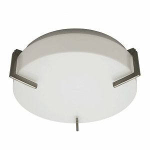 Incon Lighting 13412-2X9LEDA19-40K 15 Inch 19W LED Circular Modern Ceiling Fixture Brushed Nickel Accents