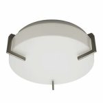 Incon Lighting 13412-34LED-30K 15 Inch 34W LED Circular Modern Ceiling Fixture Brushed Nickel Accents