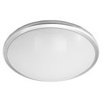 Incon Lighting 19612-23LED-120-30K 23W LED Medium Brushed Nickel Acrylic Low Profile Round Light Fixture 3000K