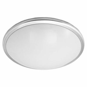 Incon Lighting 19712-23LED-120-30K 23W LED Large Brushed Nickel Acrylic Low Profile Round Light Fixture 3000K