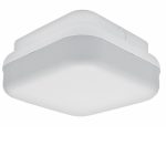 Incon Lighting 19511-13LED-120-40K 13W Integrated LED Outdoor White Plastic Square Ceiling Light 4000K