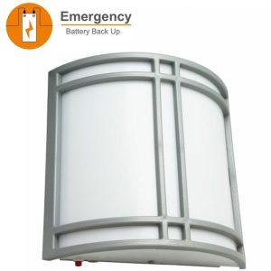 Incon Lighting 21617-2x9LEDA19-B3-40K LED Emergency Battery Back-up Wall Sconce Light Ultra Chrome 4000K