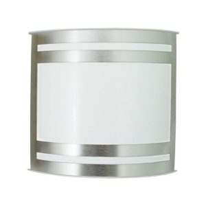 Incon Lighting 25012-2x9LEDE26-30K Brushed Aluminum LED Curved Wall Sconce Light with White Opal Acrylic Shade 3000K