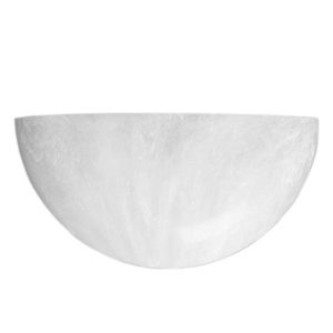 Incon Lighting 28881-10LED-30K Half Moon White Marble Acrylic LED Wall Sconce 3000K