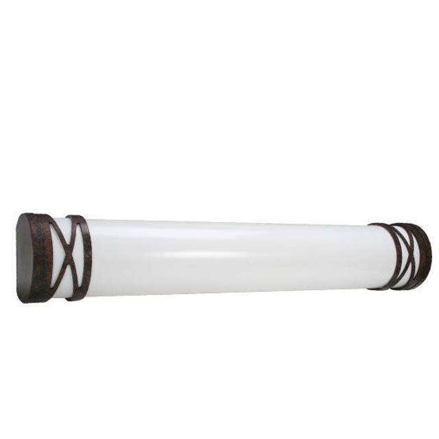 Incon Lighting 53113-36LED-40K 36W LED Vanity Light Brushed Rust Round End Caps 4000K