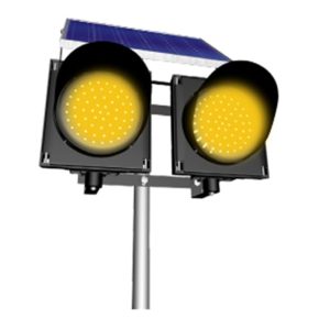 SOLTECH STL-BCN-D8DYLA BEACON Series, Solar Traffic Light, 7.2 Watt, Yellow, Dual Head