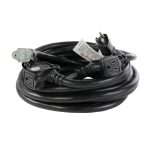Lex 50123B Molded NEMA 5-15 (Edison) (3) Receptacle 25' Extension