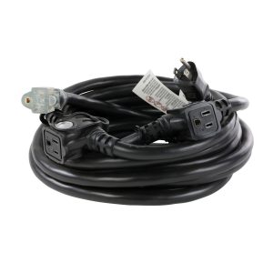 Lex 50123B Molded NEMA 5-15 (Edison) (3) Receptacle 25' Extension