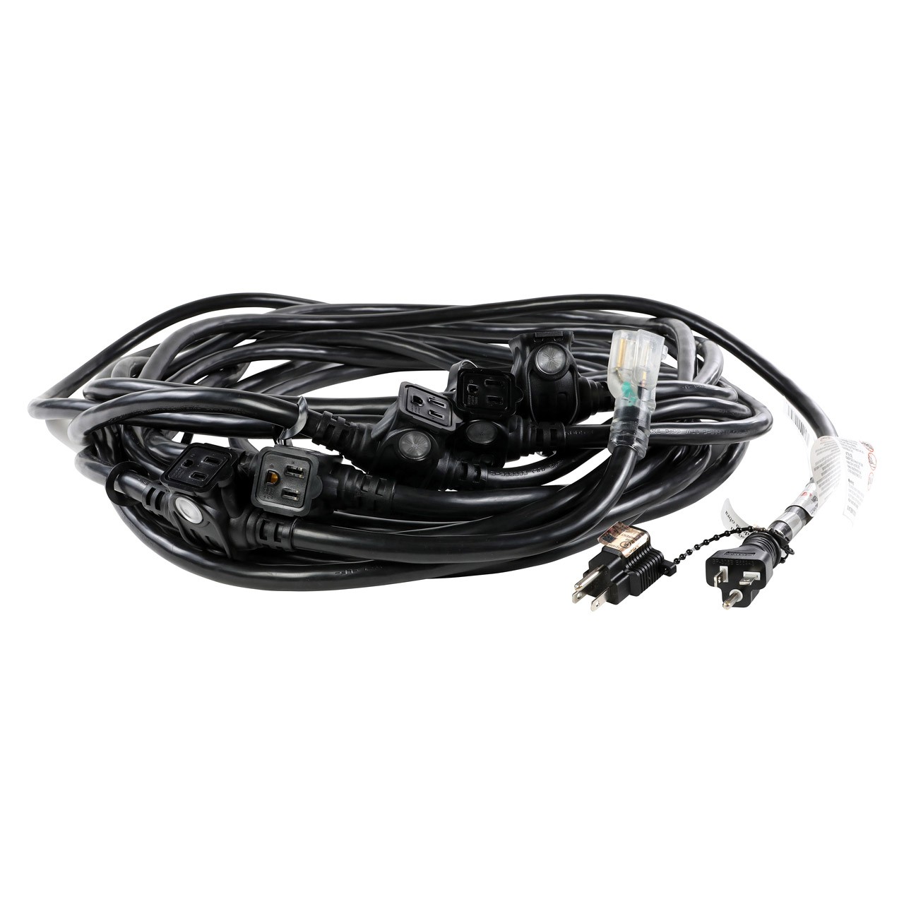 Lex 50112BA Molded NEMA 5-20/5-15 (Edison) (6) Receptacle 50' Extension