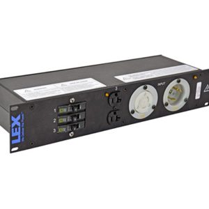 Lex PRM2IC-9CC 30 Amp 2RU Enclosed Rack, L5-30 to Duplex Receptacles