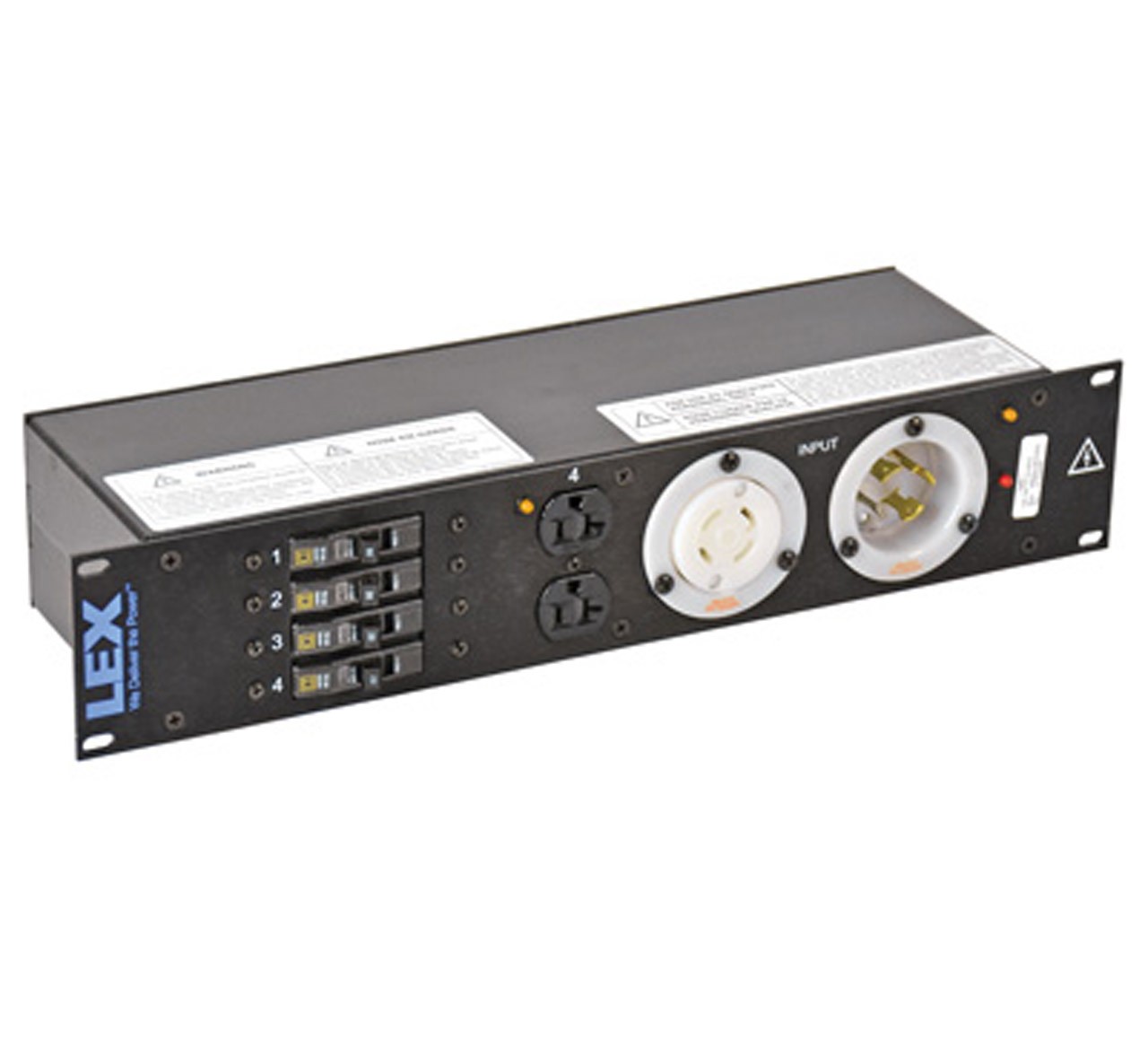 Lex PRM2IJ-5CC2DC 30 Amp 2RU Enclosed Rack, L14-30 to L5-30