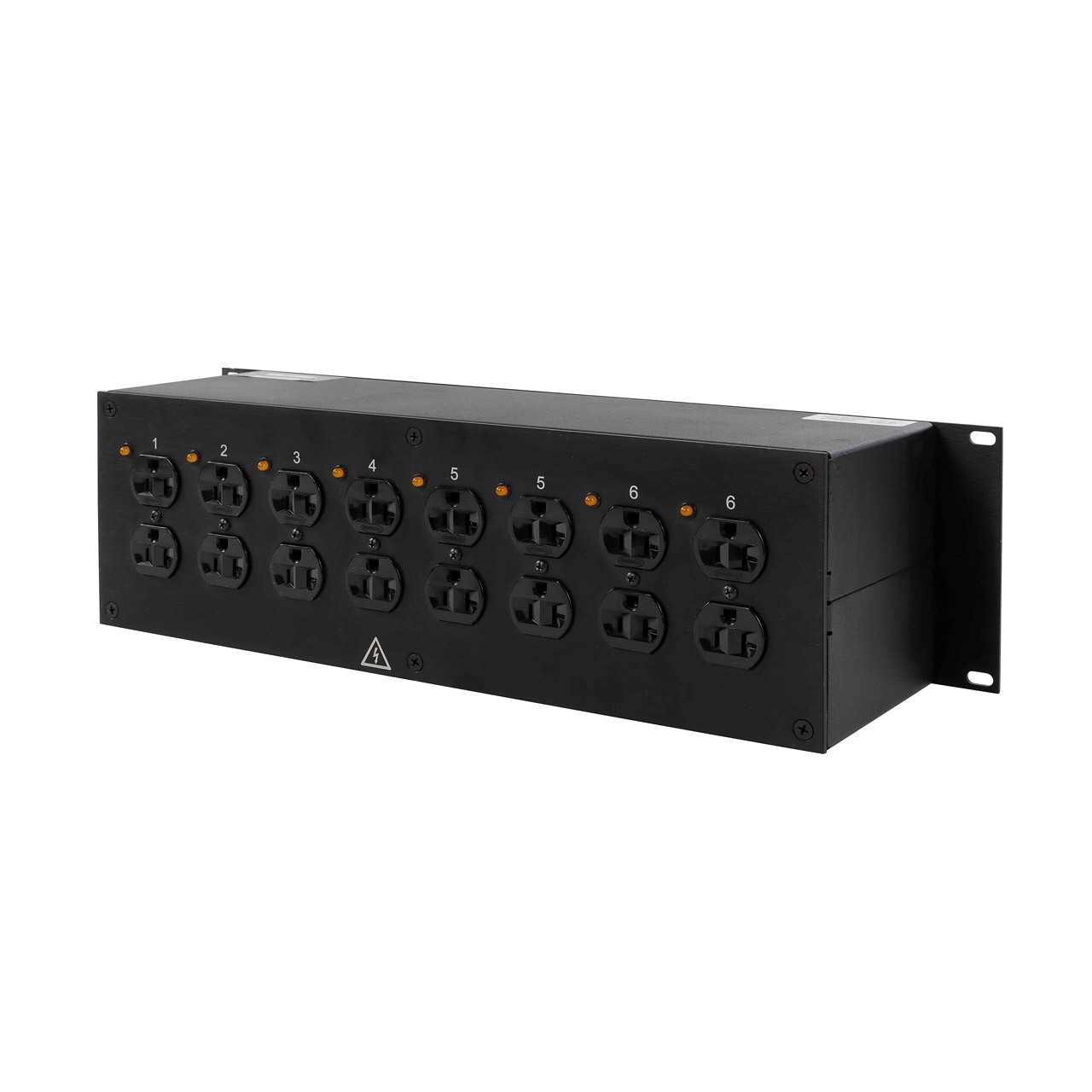 Lex PRM3IN-9CC 30 Amp 3RU Enclosed Rack, L21-30 to Duplex Receptacles