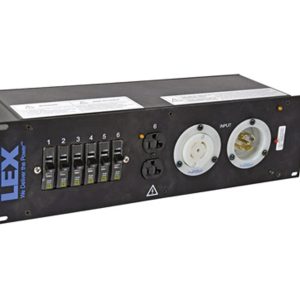 Lex PRM3IN-3CC4DC 30 Amp 3RU Enclosed Rack, L21-30 to L5-30/Duplex Receptacles