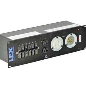 Lex PRM3IN-5CC2DC 30 Amp 3RU Enclosed Rack, L21-30 to L5-30/Duplex Receptacles