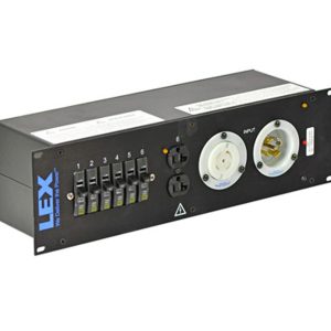 Lex PRM3IN-4CC3DC 30 Amp 3RU Enclosed Rack, L21-30 to L5-30/Duplex Receptacles